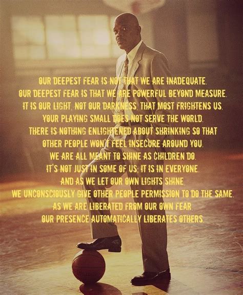 coach carter quote our deepest fear.